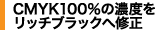 CMYK100���̔Z�x�����b�`�u���b�N�֏C��