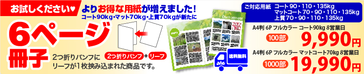 お試しください　6ページ冊子　さらにお得になりました