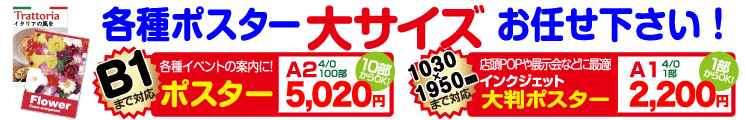 大判サイズにご対応。最大B0サイズ！