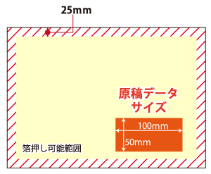 箔押し可能範囲