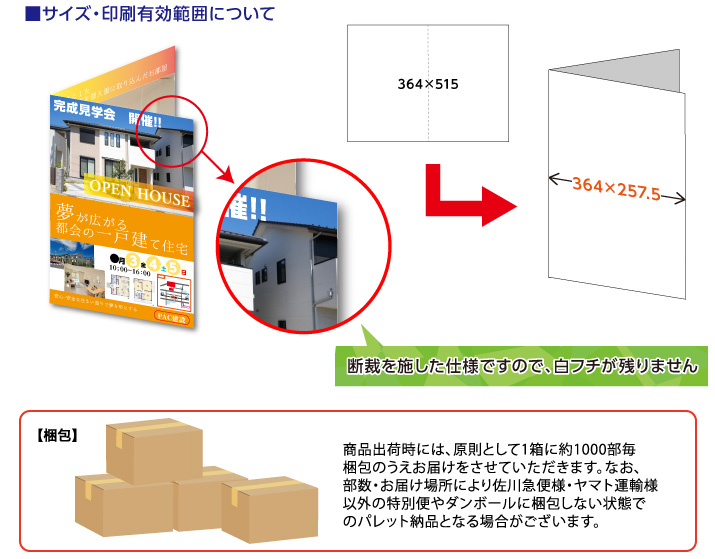 サイズ・印刷有効範囲について