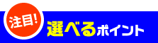 注目！選べるポイント