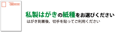私製はがきの紙種をお選びください