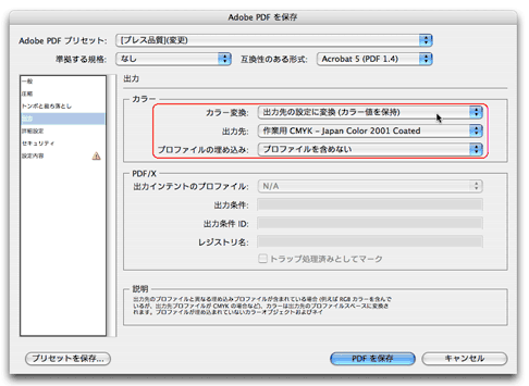 PDFオプション