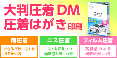 大判圧着DM・圧着はがき印刷