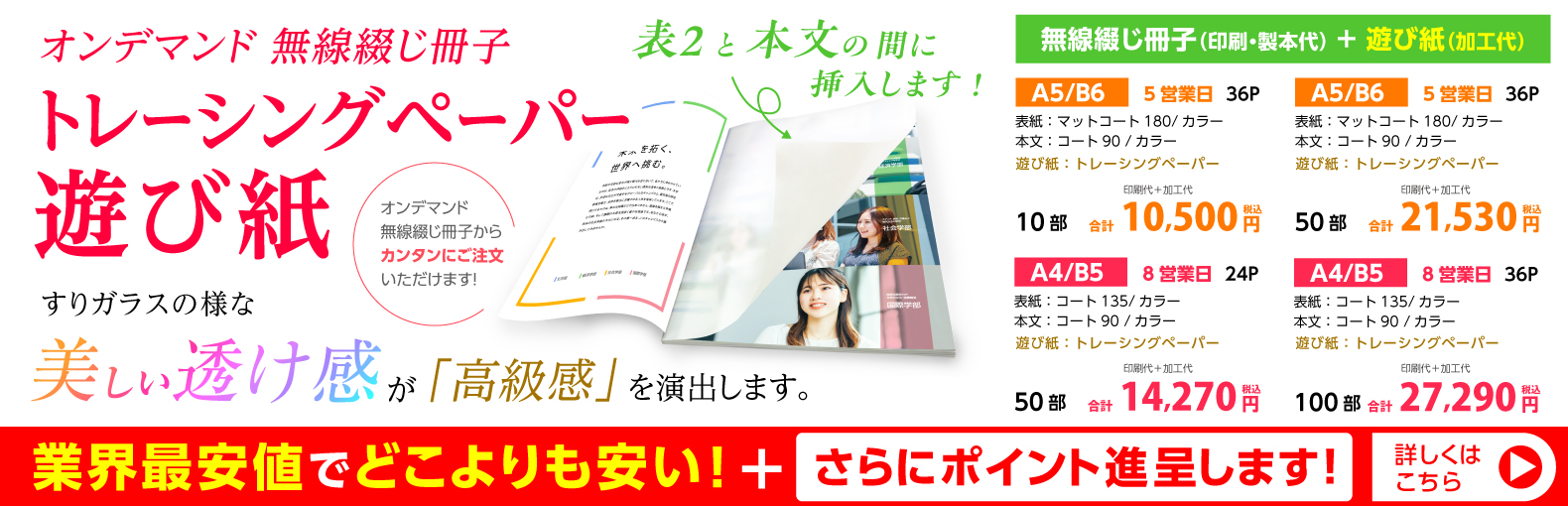 オンデマンド無線綴じ冊子遊び紙